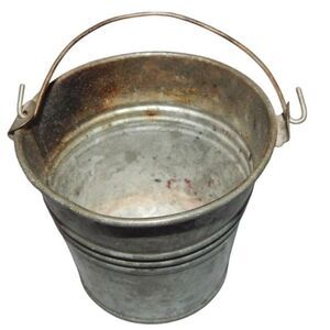 3 inch x 3 inch antique vintage small metal bucket